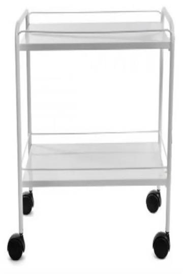 Carro Hospitalar Auxiliar Para Curativo Pintado Com Rodas