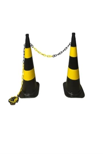 2 Cones Sinalização Transito Estacionamento +Corrente 1 mts.
