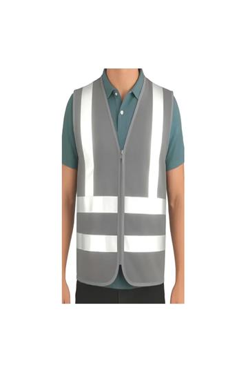 Kit 10 Colete Cinza Refletivo De Segurança Epi. GG