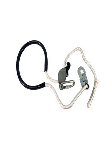 Talabarte Posicionamento Restrição Em Corda Trançada 14mm Mg. Pçreto/brfanco