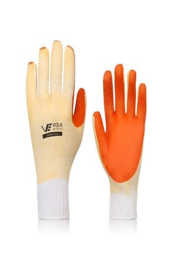 Luva De Segurança Borracha Em Latex Orange Volk Ca21367