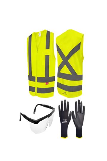 Kit Epi Steelflex Colete Refletivo + Luva E Óculos Cld Epis. G