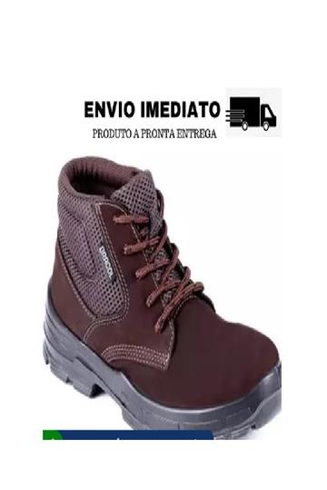 BOTINA DE SEGURANÇA BRACOL EM COURO NOBUCK CA 48383