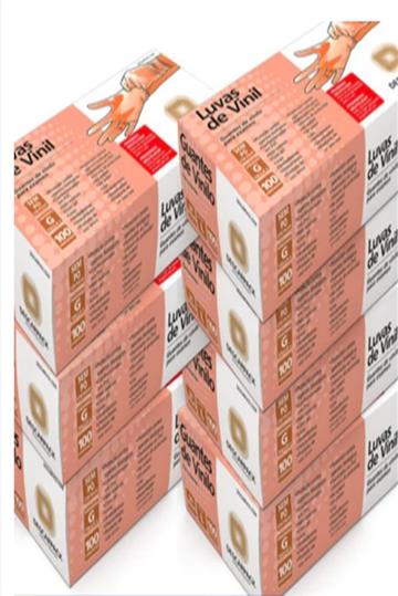 LUVA DE VINIL C/PÓ DESCARPACK TAMANHO P C/ 100 UNIDADES